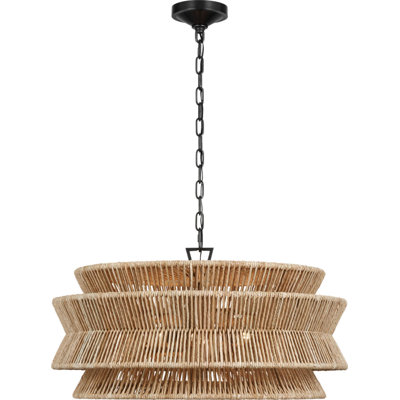 Antigua 30" Chandelier in Natural Abaca