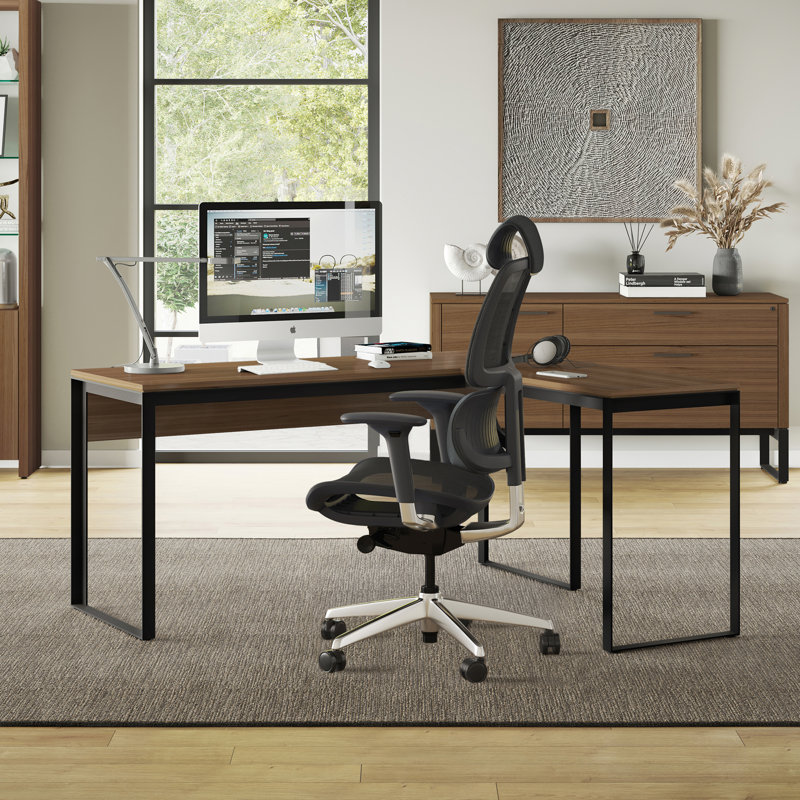 Linea Office Multifunction Cabinet, Natural Walnut