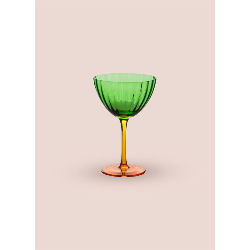 Elegant Green Wine Glass, 10 x 10 x 5.9 inches | 100% Glass, 8.1 fl oz Capacity | Dishwasher Safe, Perfect for Entertaining & Everyday Use | Stylish Design for Wine Lovers | Ideal Gift for Any Occasion