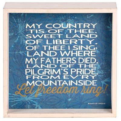 Tabletop 2 Sided My Country Tis Of Thee