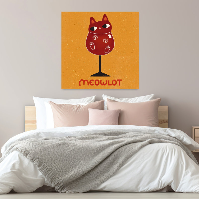 Art contemporain rétro, art de chat, H 32 po x l 32 po