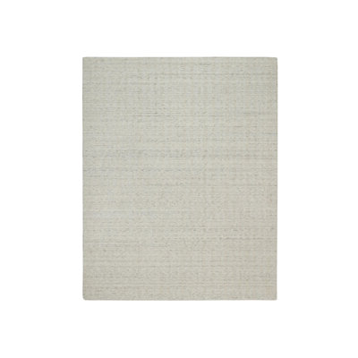Tapis oriental rectangulaire en laine ivoire tissé à la main 8 pi 1 po x 10 pi 0 po