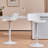 Harjyot Modern Swivel Adjustable Height Bar Stool with Backrest Footrest for Kitchen Island Bar Counter-1342584557-1345527607