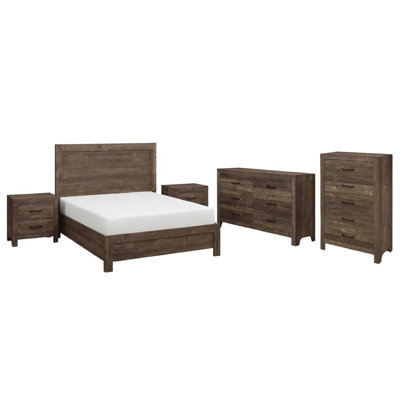Ensemble de chambre à coucher, ensemble 3 pièces avec lit et deux tables de chevet