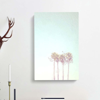 Summertime Palm Trees In Abstract - Wrapped Canvas