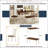 6-Piece Dining Set Wooden Table and 4 Chairs with Bench for Dining Room