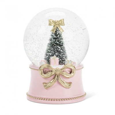Large Tree With Bow Snow Globe