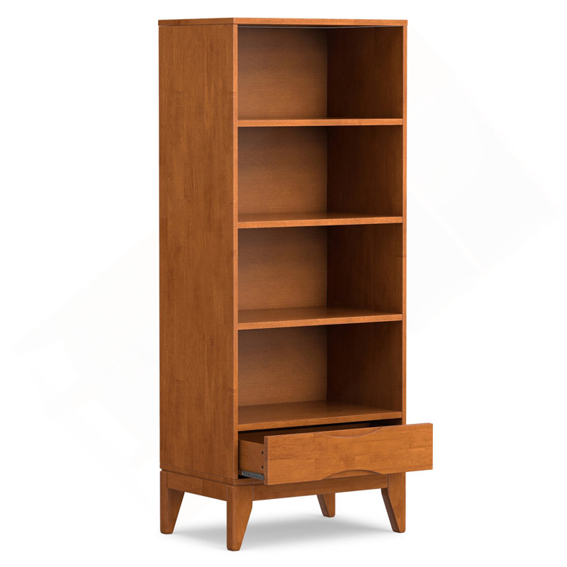 Bibliothèque avec rangement - brun teck, Marron clair