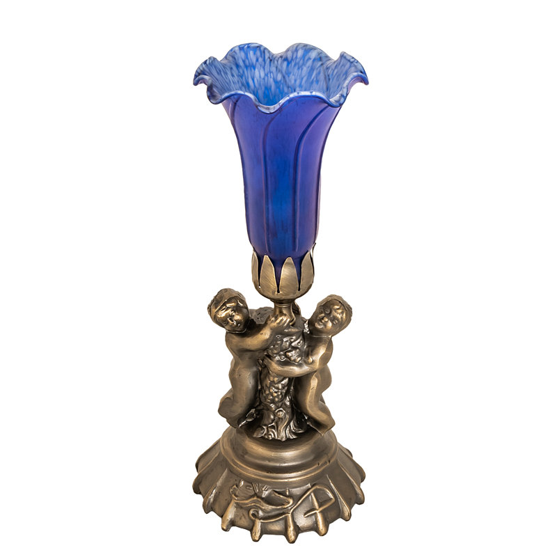 Lampe d'appoint 13 po Tiffany Pond, Bleu