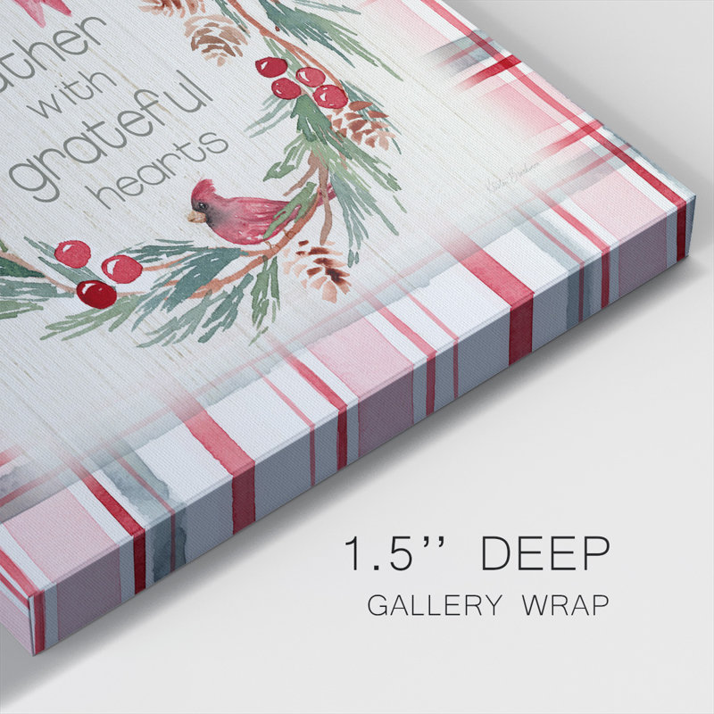 Gather Plaid Cardinal Wreath, H 16 po x l 16 po x P 1,5 po