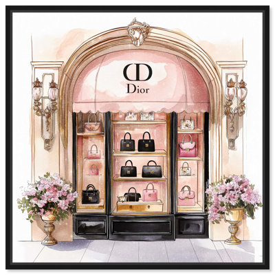 Classy Purse Store Front Canvas Fashion Illustration by Art Remedy