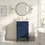 Meuble-lavabo autoportant de 18 po en MDF avec lavabo intégré en céramique, meuble-lavabo simple en bleu avec porte à fermeture douce, tablette réglable et pieds pleins-130996267-131294898