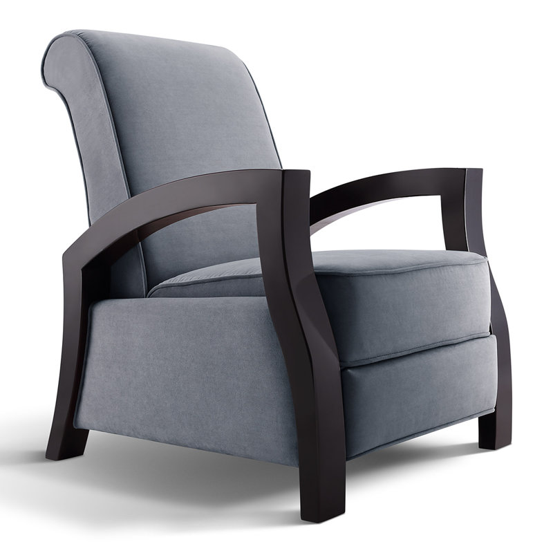 Kuta Upholstered Recliner, Gray
