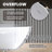 57" Freestanding Solid Surface Bathtub With Pop-Up Drainage And Overflow