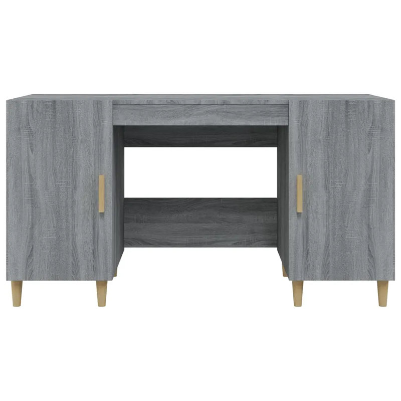 140Cm W Rectangular Computer Desk, Grey Sonoma
