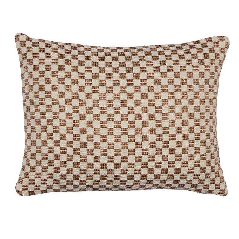 Elkhart Pillow, 12" H x 16" W, Brown Geometric