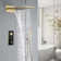 Thermostatic Complete Shower System with Rough in-Valve Three Function with Rain Shower Heads