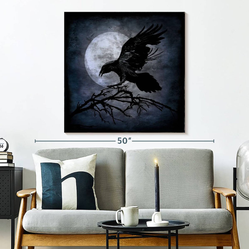 Kelan Moonlight Crow, 33" H x 33" W