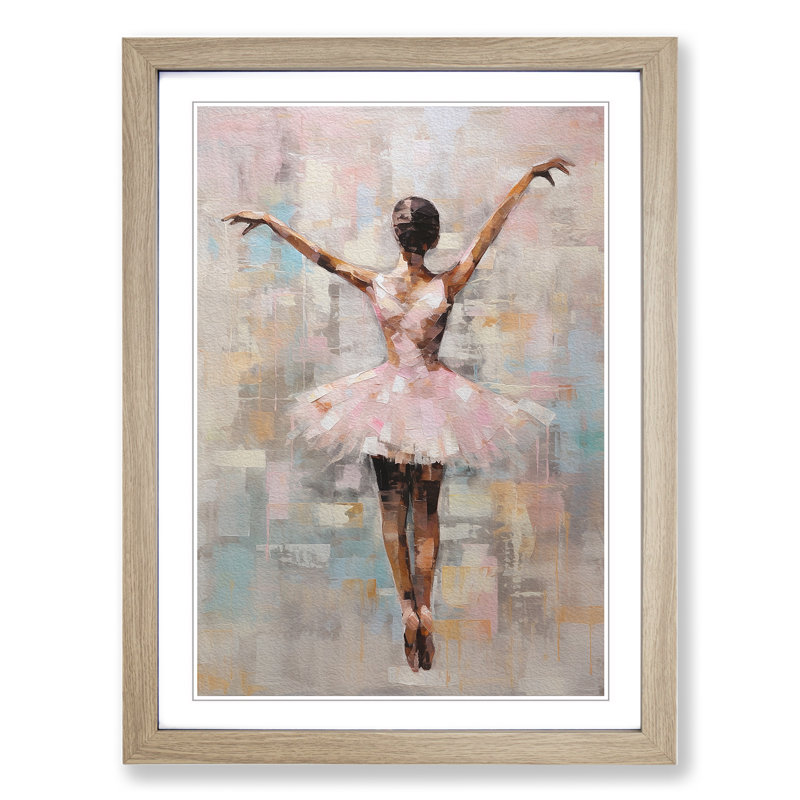 Single Picture Frame Print on Wood, 34cm H x 25cm W, Oak Framed
