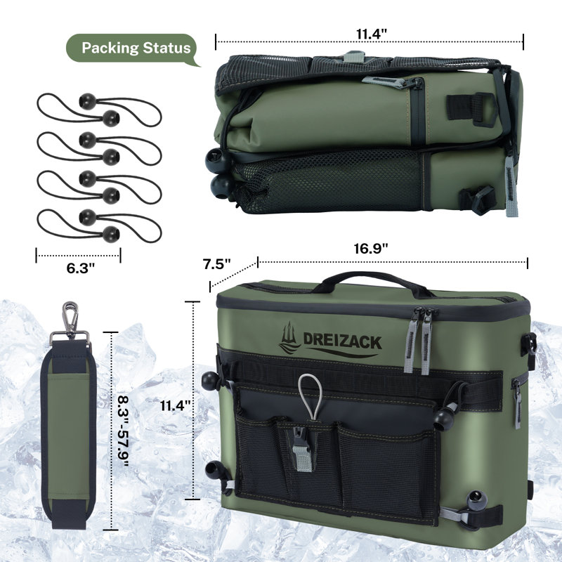Glacière imperméable pour kayak Soontrans Kayak Cooler, Vert