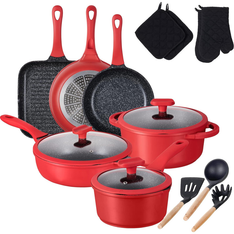 Ensemble de batterie de cuisine 16 pièces