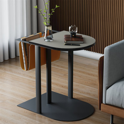 C Shape Saddle Side Table Modern Magazine Holder