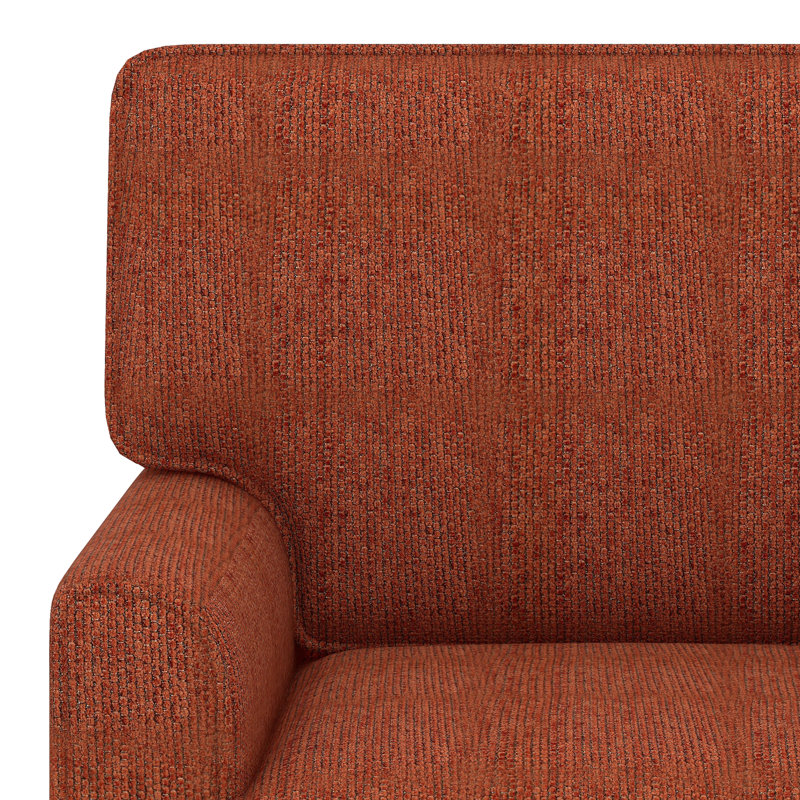Fauteuil d'appoint pivotant à 360 ° avec poches latérales pour salon, chambre à coucher, bureau, hôtel, Rouge