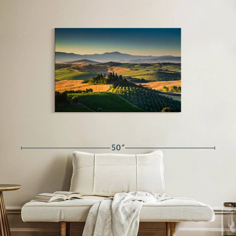 Collines et vallées de Nicci, Toscane, H 26 po x l 39 po