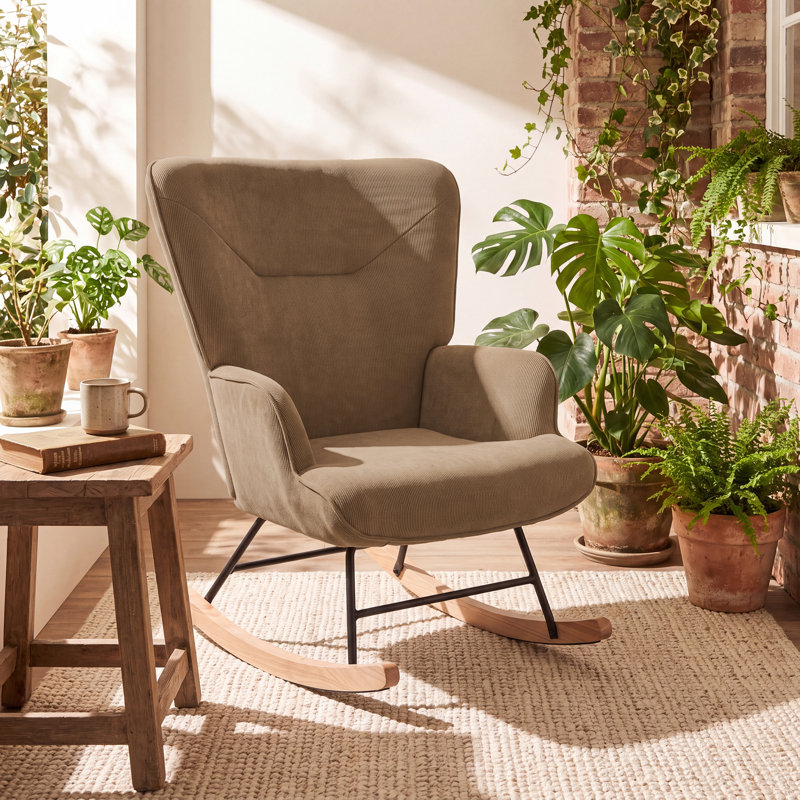 Rocking Chair, Corduroy, Camel