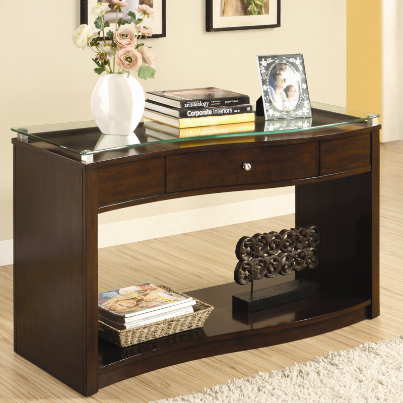 Pierce 50'' Glass Top Console Table