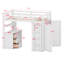 Lit mezzanine peu encombrant avec tiroirs, bureau et garde-robe-1763272719