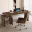 Bureau de direction rectangulaire avec tiroirs en noyer manufacturé-1170797825-1170797830