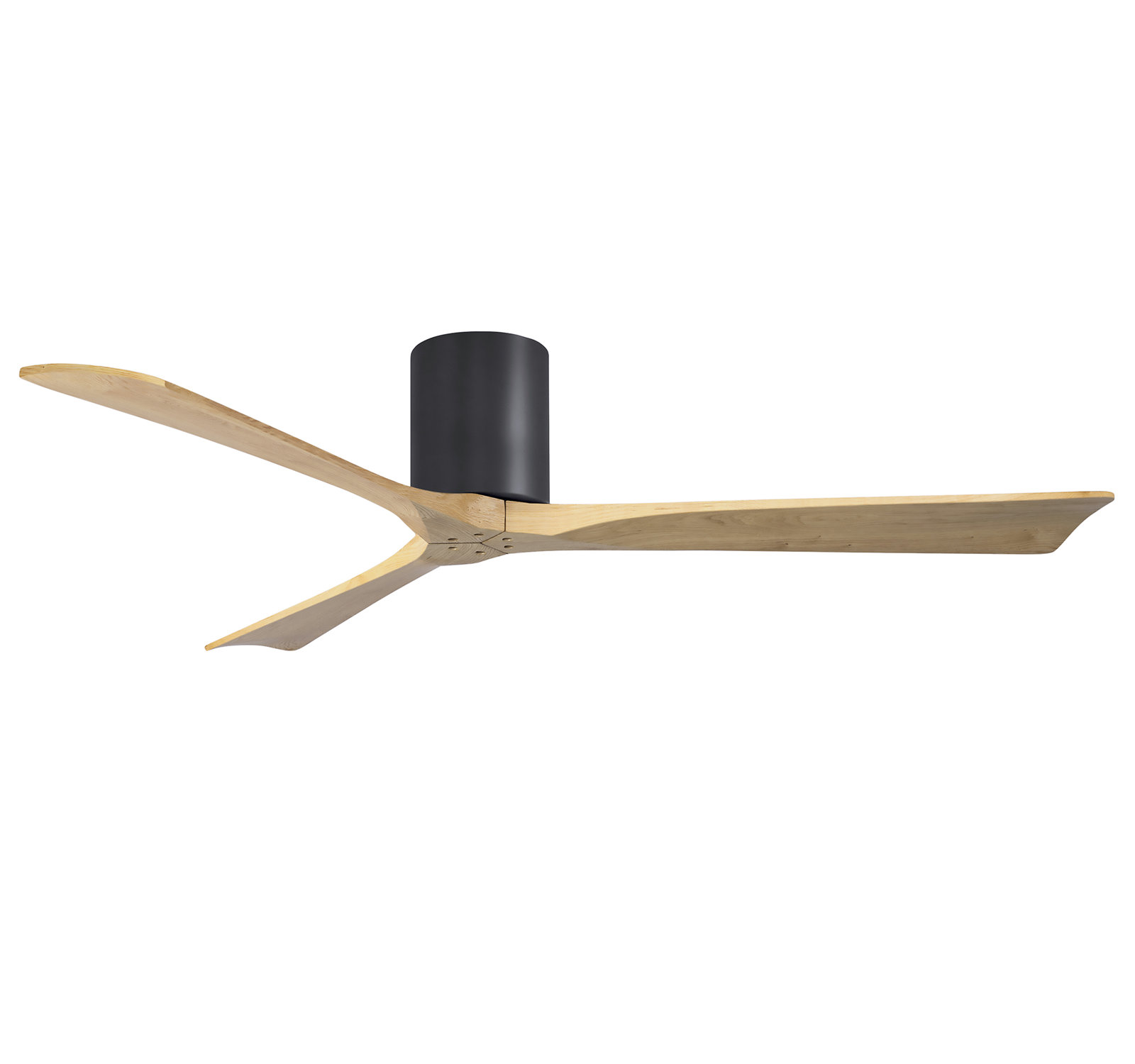 Olivier Ceiling Fan, Matte Black, Light Maple Tone, 60"