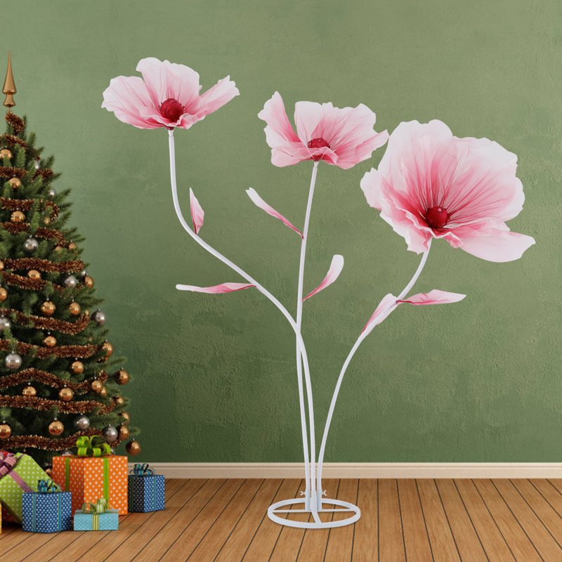 Fleurs de mariage artificielles à trois têtes, Rouge