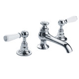 Connaught White Lever Widespread Bathroom Faucet