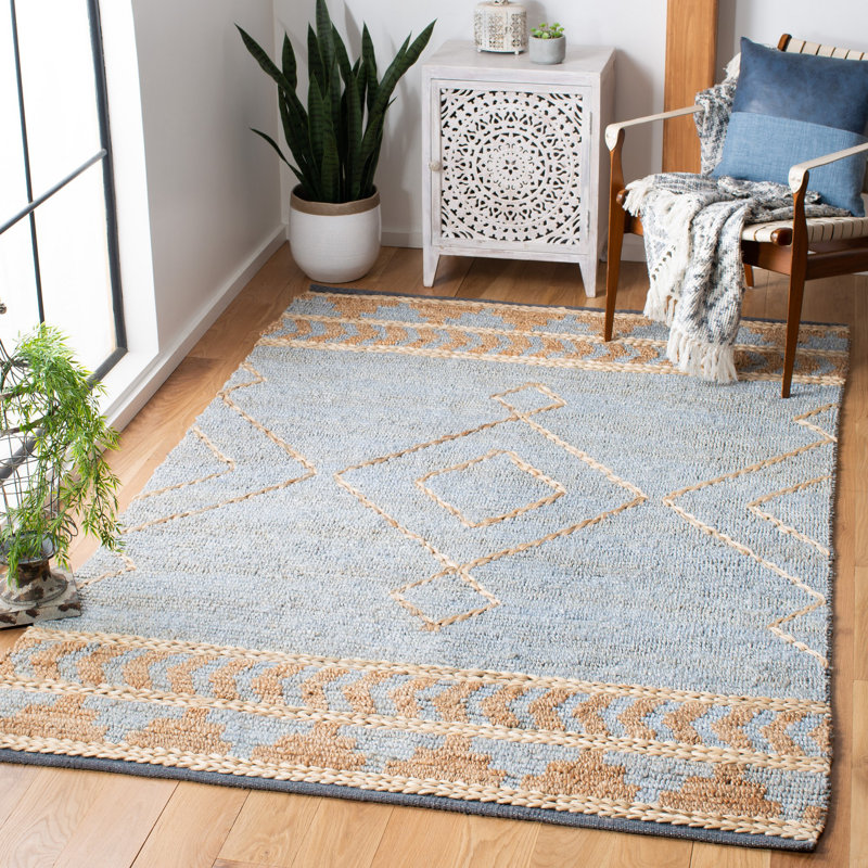 Nicola Kilim Hand Woven Jute Southwestern Rug, Rectangle 8' x 10'