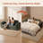 Boneless 80 "Folding Sofa Bed, Convertible Recliner with Fixed Shape Frame, Living Room Compression Corduroy Folding Sofa Bed with Pull-out Bed, No Assembly Required-858965386