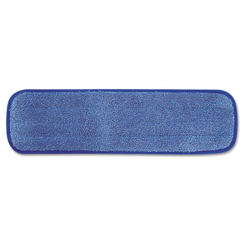 Blue Microfiber 18" Damp Mop Pad with Scrubbing Strips