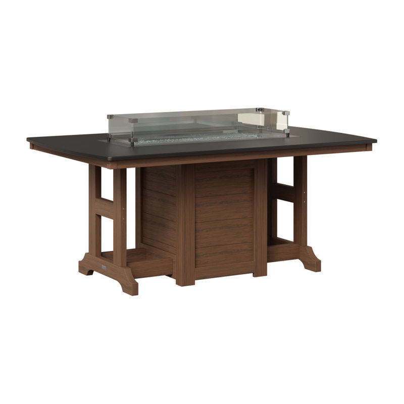 Table de salle à manger avec foyer 72 po Berlin Gardens Garden Classic, H 31 po x l 44 po x P 72 po