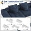 Canapé modulaire surdimensionné moderne avec tissu chenille étincelant, coussins moelleux, 6 coussins, combo bricolage 6 pièces et aucun assemblage requis.-728158063