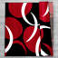 Tapis à motif abstrait rouge Dossantos-813412499