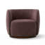 Ensemble de chaises d'appoint modernes pivotantes en tonneau avec siège rembourré-464697544