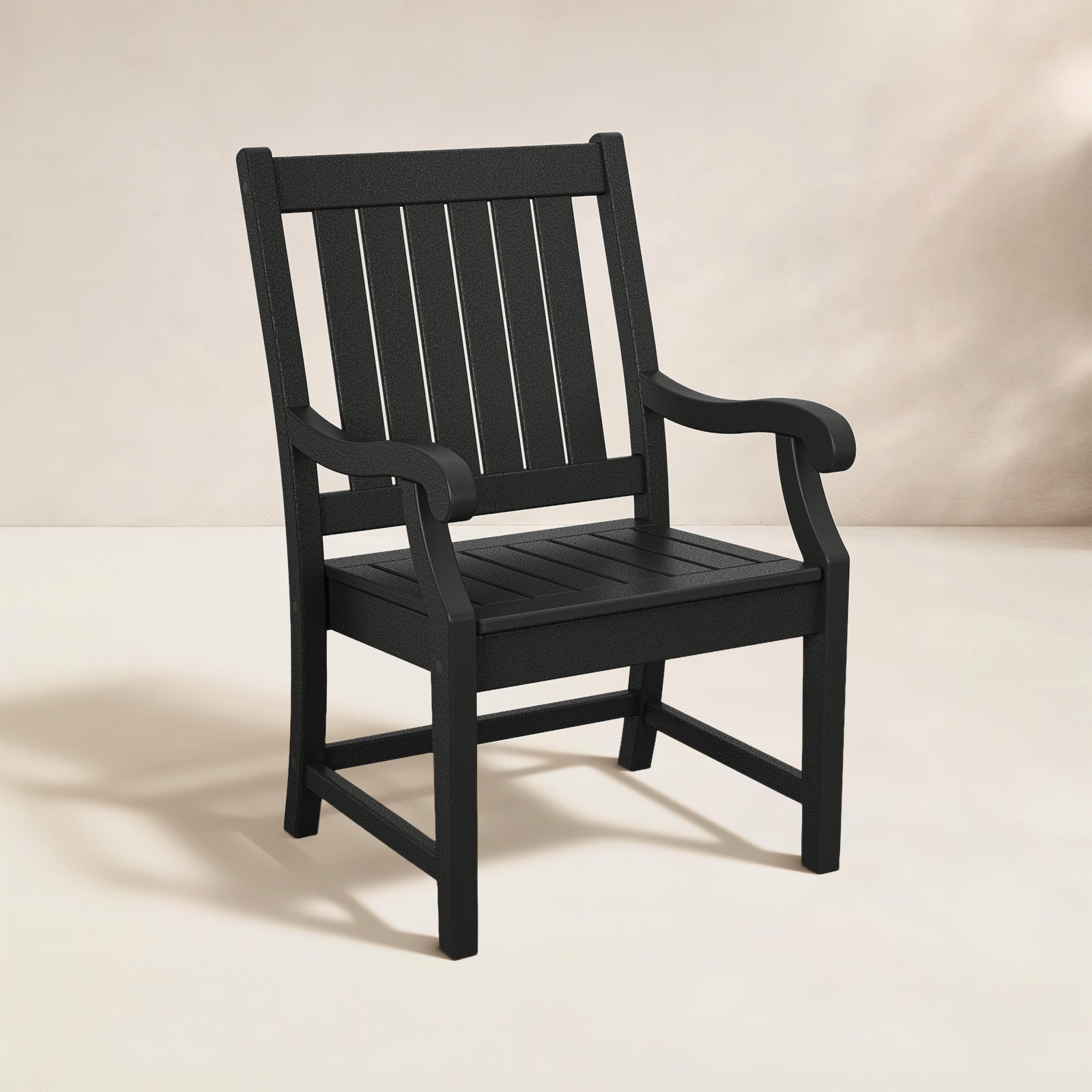 POLYWOOD x Birch Lane Verlyn Dining Arm Chair, Black