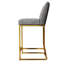 2 chaises de bar rotatives à 360 °, aspect gris et or, rembourrage confortable, construction, convient aux bars, restaurants, comptoirs de cuisine, bureaux, chaises pivotantes à installation rapide de 2, ornement élégant,