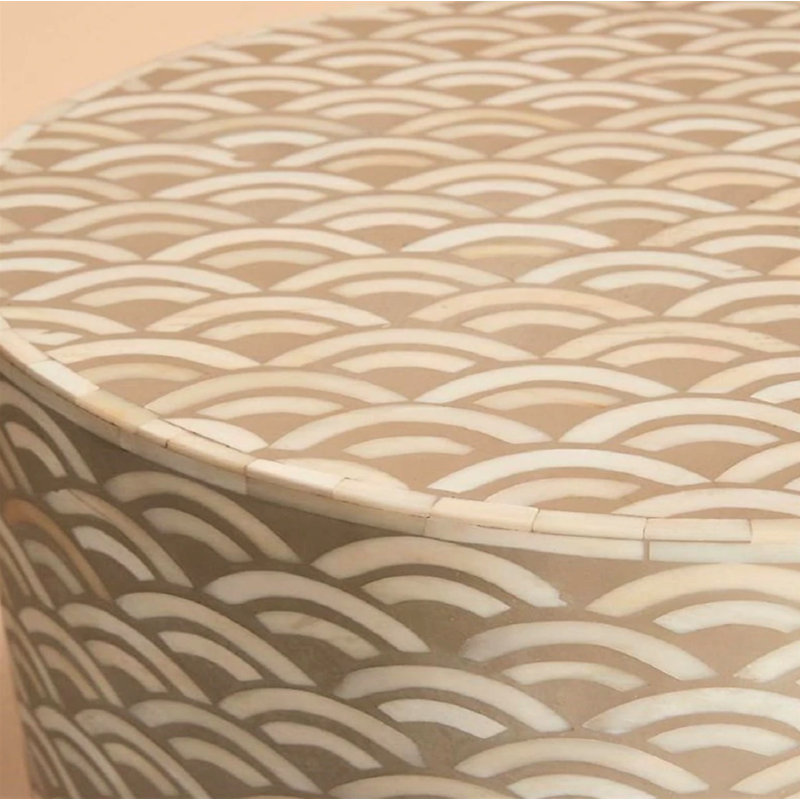 Solid + Manufactured Wood Accent Stool