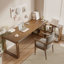Brown L-Shaped Solid Wood desk-108840003