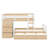 Space-Saving Twin Over Twin Loft Bunk Bed With Integrated Drawers And Sturdy Ladder-487486569