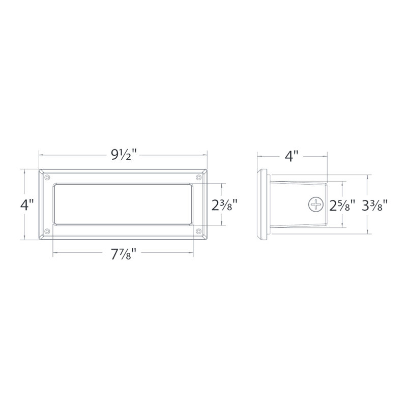 Bronze Opal Glass Dimmable LED Outdoor Brick Light