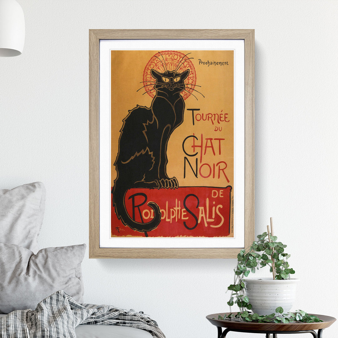 Tournee du Chat Noir Cat Vol.1 by Theophile Steinlen - Framed Print
