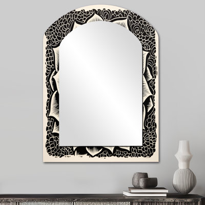Minimal succulent en noir et blanc II - miroir asymétrique